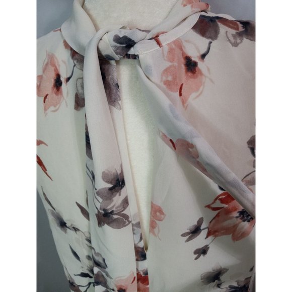 Rose & Olive Small Floral Lined Halter Occasion Lightweight Colorful Top - Picture 3 of 4